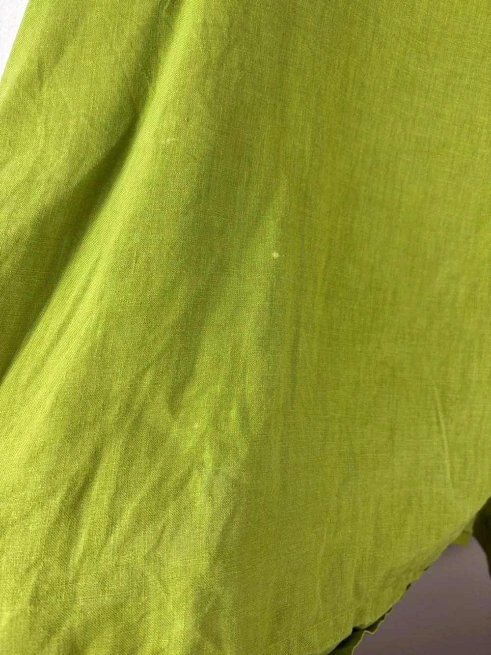 Bryn Walker Oversized 100% Linen Lime Green Tunic Top Lagenlook Size 3X - Picture 5 of 14